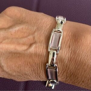 Monet Silver Bracelet with 5 Stones